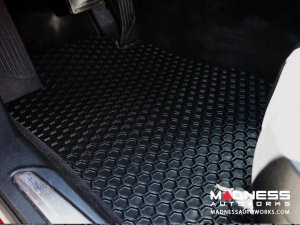 Alfa Romeo Stelvio Floor Mat Set - All Weather Rubber Front/ Rear 4 Piece Set - Black 
